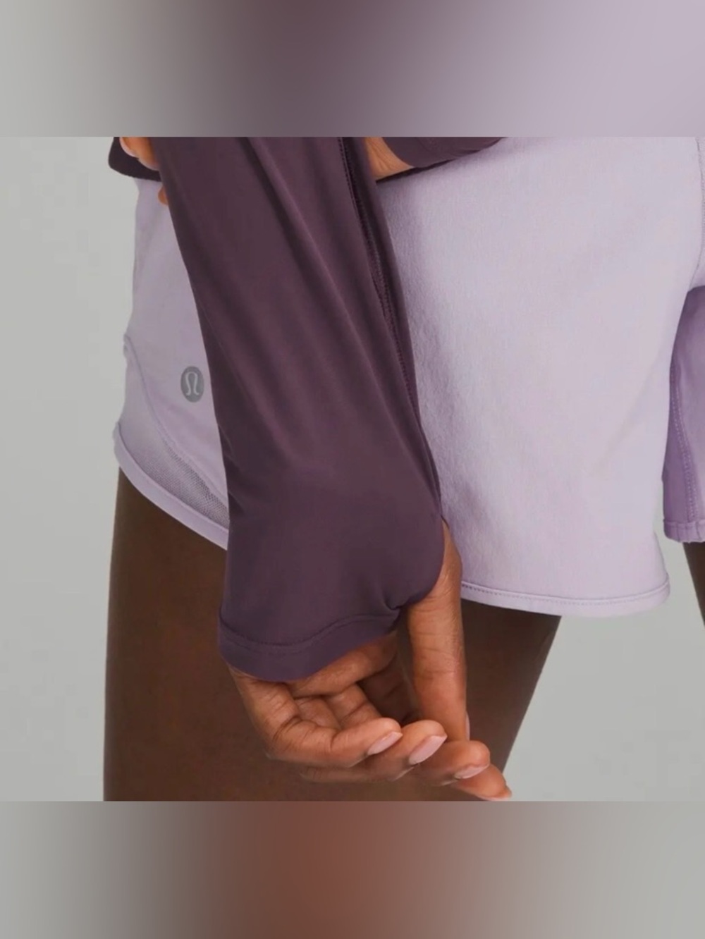 Mesh Panelled Running Long Sleeve Grape Thistle Size 6 - Picture 3 of 8